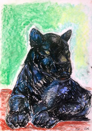 Original Fine Art Animal Drawing by Rita Heinermann