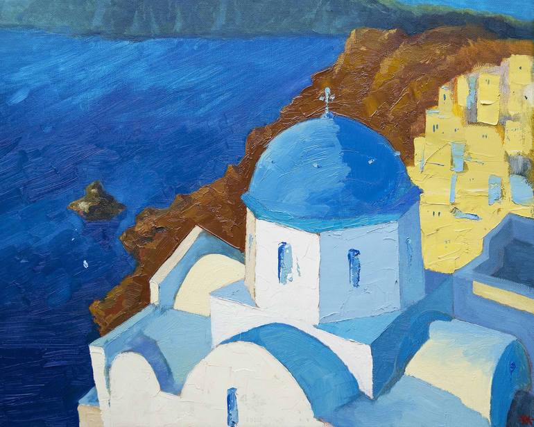 Santorini Painting by Andrei Voica Saatchi Art