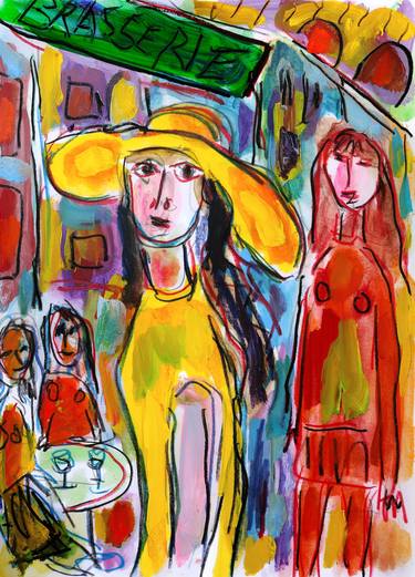 Original Expressionism Portrait Paintings by Jean Mirre