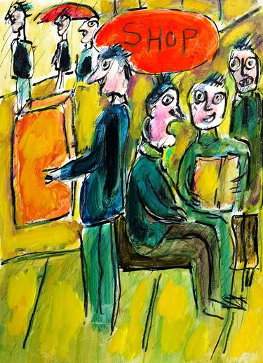 Original Expressionism Portrait Paintings by Jean Mirre