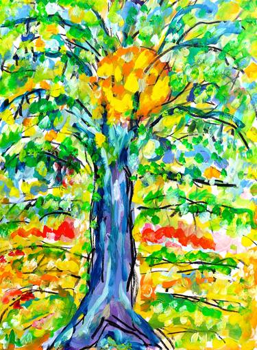 Original Expressionism Tree Paintings by Jean Mirre