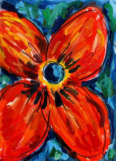 Original Expressionism Floral Paintings by Jean Mirre