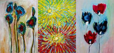 Original Expressionism Floral Paintings by Jean Mirre