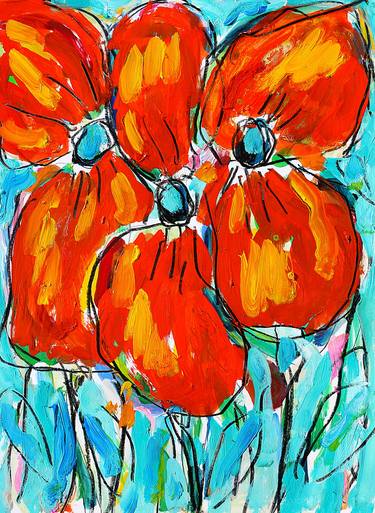 Original Floral Paintings by Jean Mirre