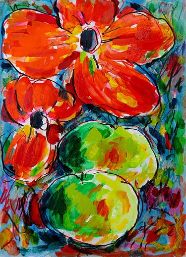 Original Expressionism Floral Paintings by Jean Mirre