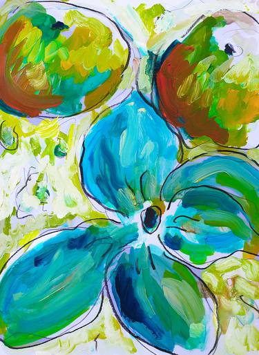 Original Expressionism Floral Paintings by Jean Mirre