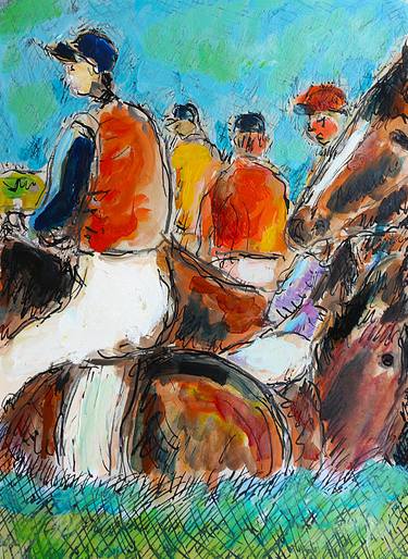 Original Expressionism Horse Paintings by Jean Mirre