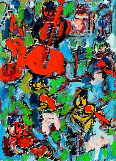 Original Expressionism Music Paintings by Jean Mirre