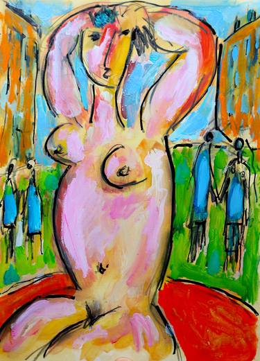 Original Expressionism Women Paintings by Jean Mirre