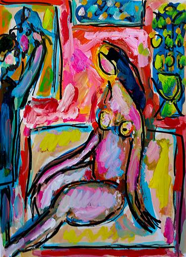 Original Expressionism Women Paintings by Jean Mirre