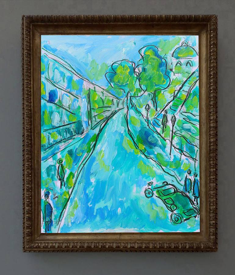 Original Expressionism Landscape Painting by Jean Mirre