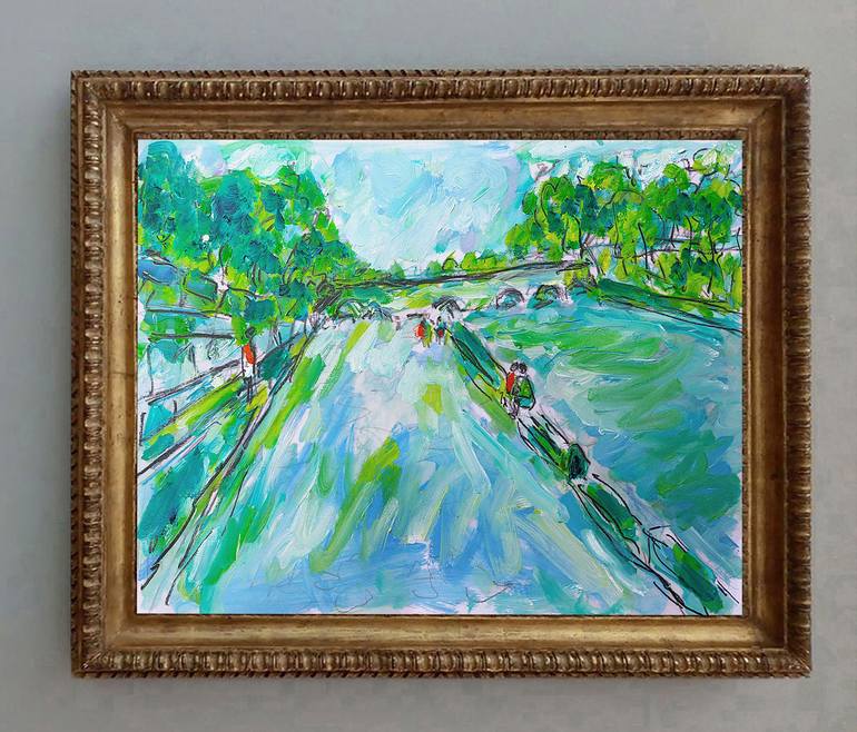 Original Figurative Landscape Painting by Jean Mirre