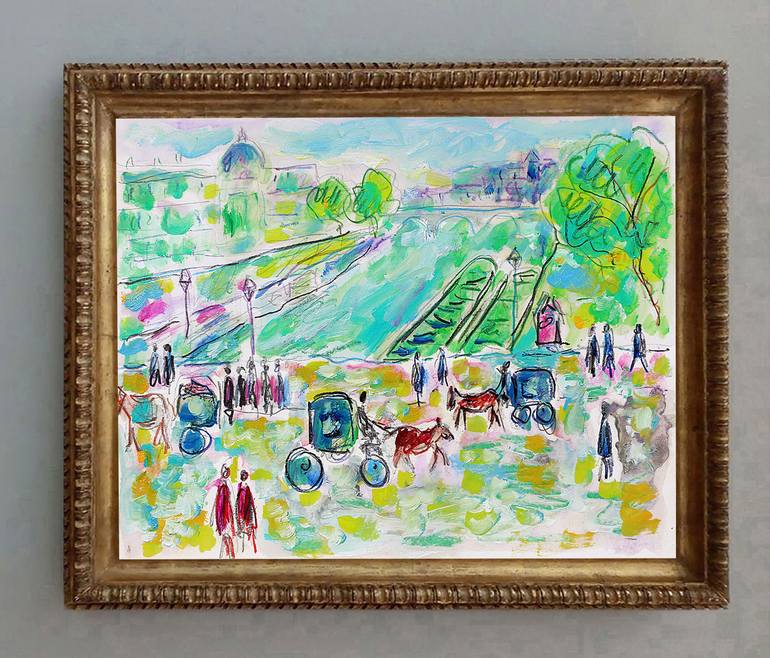 Original Expressionism Landscape Painting by Jean Mirre