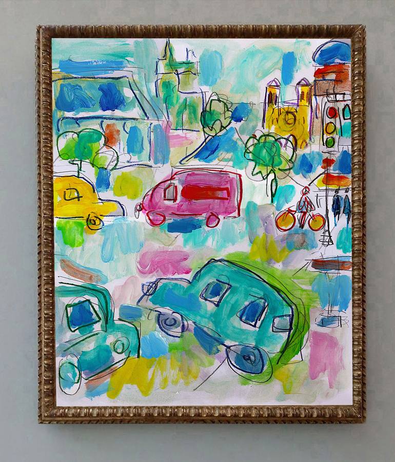 Original Expressionism Landscape Painting by Jean Mirre