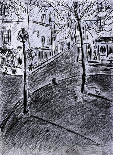 Original Figurative Landscape Drawings by Jean Mirre