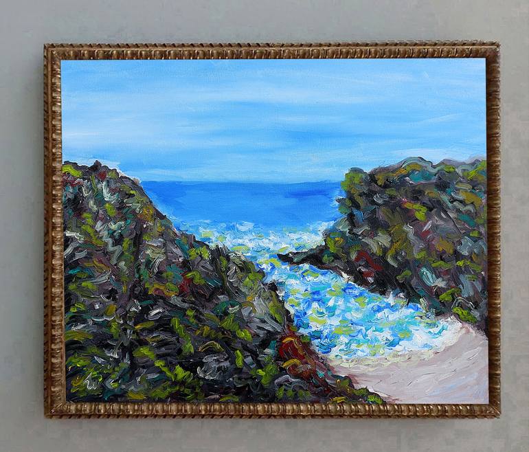 Original Figurative Seascape Painting by Jean Mirre