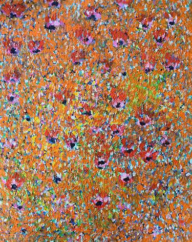 Original Color Field Painting Floral Paintings by Jean Mirre