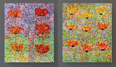 Original Impressionism Floral Paintings by Jean Mirre