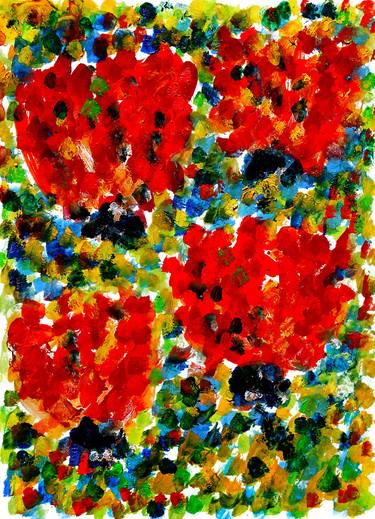 Original Impressionism Floral Painting by Jean Mirre