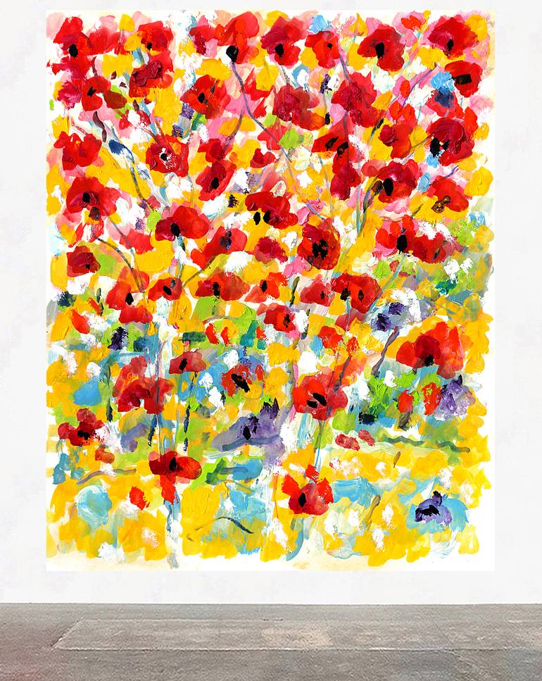 Original Impressionism Floral Painting by Jean Mirre