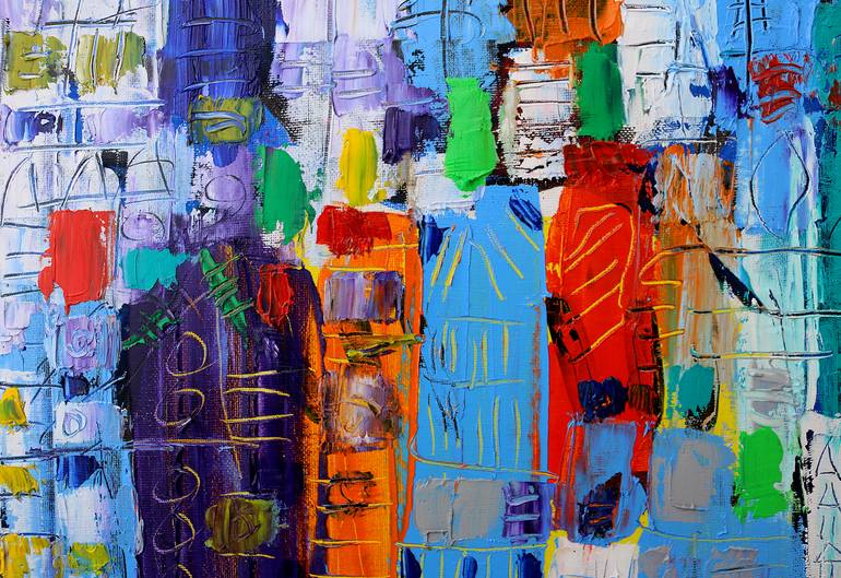 Original Abstract Expressionism Abstract Painting by Jean Mirre