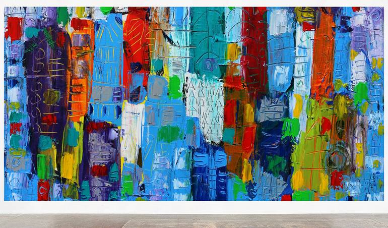 Original Abstract Expressionism Abstract Painting by Jean Mirre