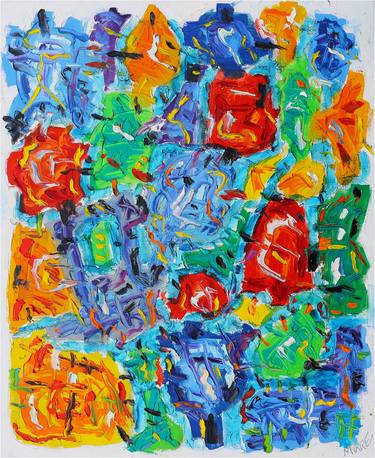 Original Abstract Expressionism Abstract Paintings by Jean Mirre