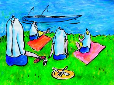 Original Expressionism Beach Paintings by Jean Mirre