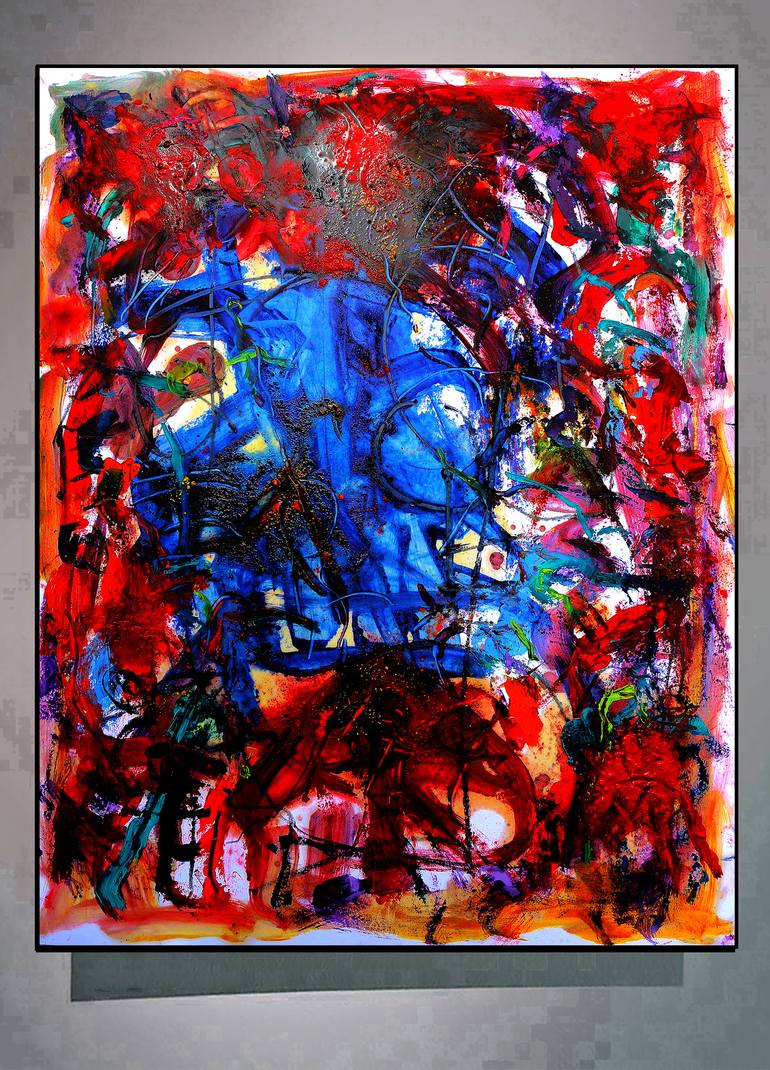 Original Abstract Expressionism Abstract Painting by Jean Mirre