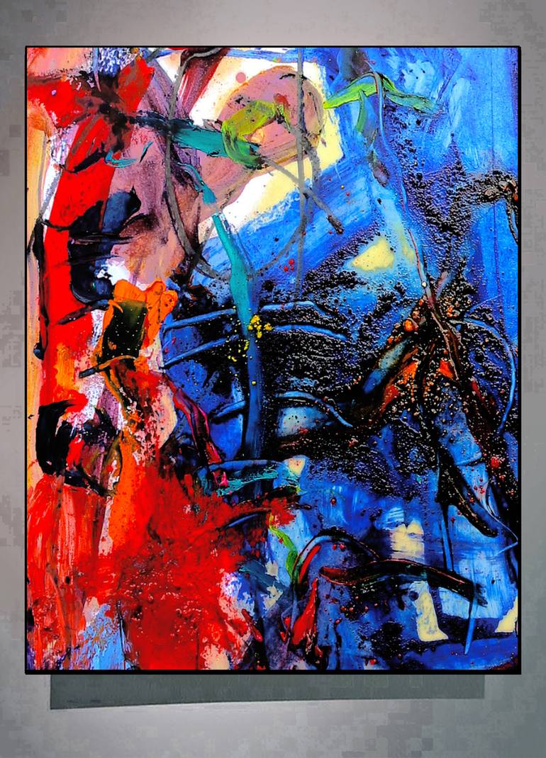 Original Abstract Expressionism Abstract Painting by Jean Mirre