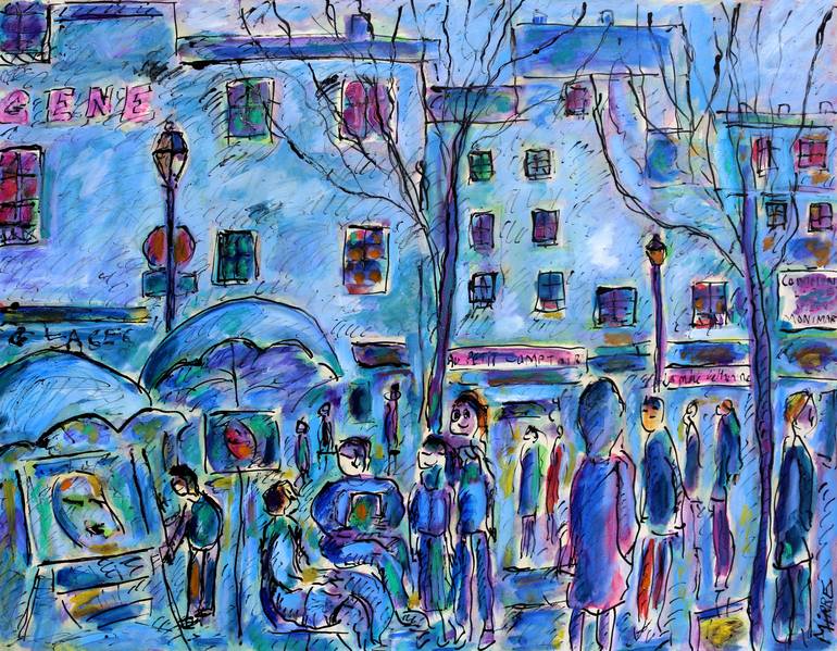 Montmartre Place Du Tertre Painting By Jean Mirre Saatchi Art