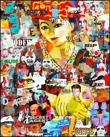Print of Expressionism Portrait Collage by Jean Mirre