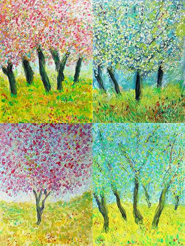 Print of Expressionism Tree Paintings by Jean Mirre