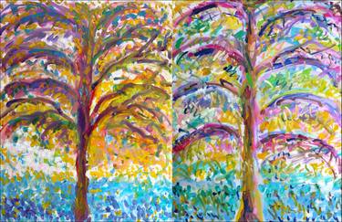 Print of Expressionism Tree Paintings by Jean Mirre