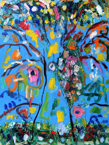 Print of Abstract Expressionism Tree Paintings by Jean Mirre