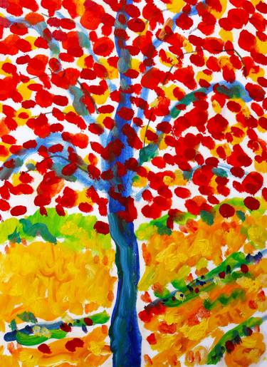 Print of Expressionism Tree Paintings by Jean Mirre