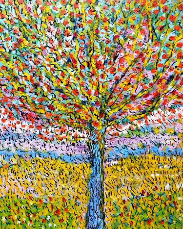 Print of Expressionism Tree Paintings by Jean Mirre