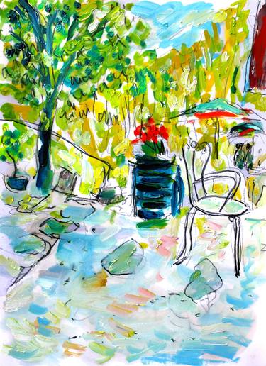 Print of Expressionism Garden Paintings by Jean Mirre