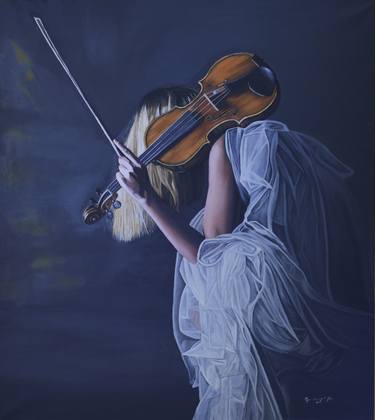 Print of Realism Music Paintings by Khoren Adanalyan