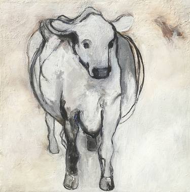 Print of Abstract Cows Paintings by Barbara Kerwin