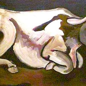 Kneeling Cow
