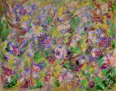Original Expressionism Garden Paintings by Julia Leon