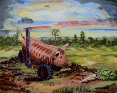 Original Surrealism Animal Painting by Jan Jacobs