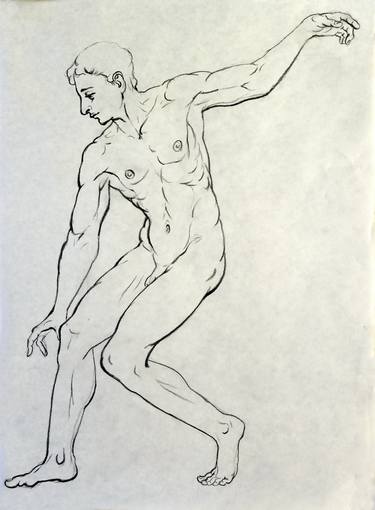 Original Figurative Nude Drawings by Apollon Avagyan