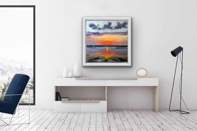 Original Abstract Seascape Painting by Toma Horchaniuk