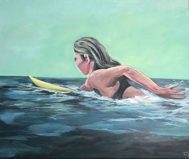 Print of Figurative Beach Paintings by Toma Horchaniuk