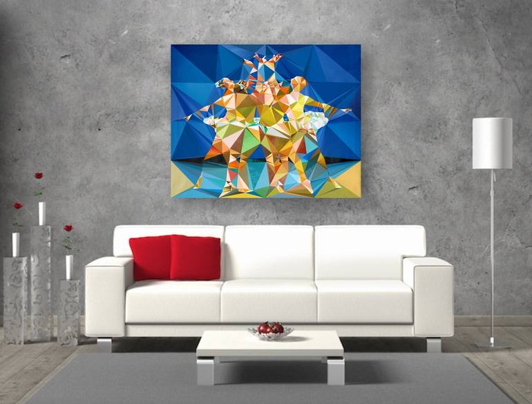 Original Abstract People Painting by Elena Zinovieva