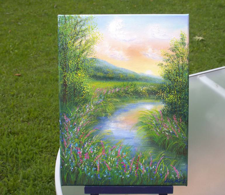 Original Impressionism Landscape Painting by Ludmilla Ukrow