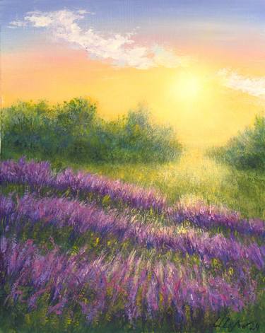 Sunrise at the lavender field thumb
