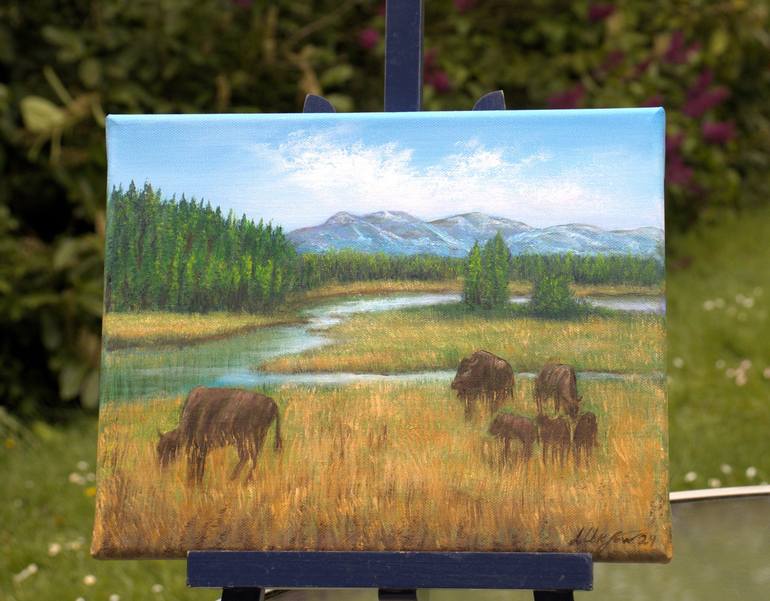 Original Impressionism Landscape Painting by Ludmilla Ukrow